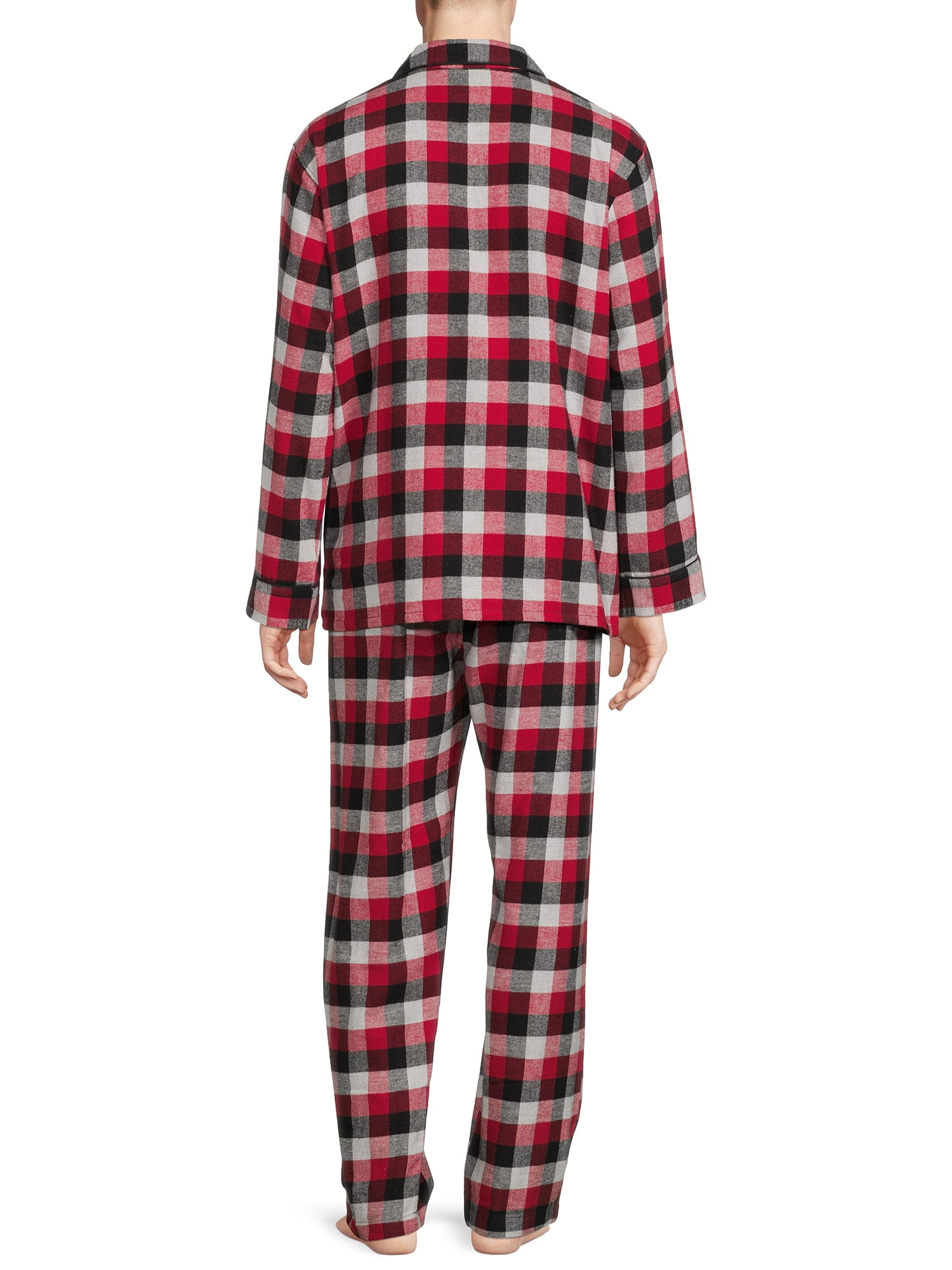 Hanes Men's and Big Men’s 100% Cotton Flannel Pajama Set, 2-Piece, Sizes S-5XL