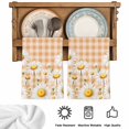 thumbnail image 5 of Spring White Daisy Kitchen Towels Set of 4, Farmhouse Floral Orange Buffalo Plaid Absorbent Dish Towels for Kitchen, Microfiber Hand Towel, Quick Drying Tea Towel for Cleaning Decorative Dishcloths, 5 of 7