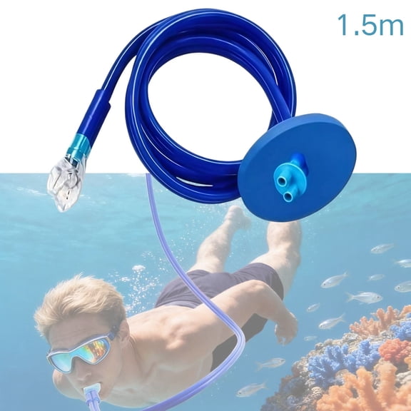 Eqslft Dry Respirator Diving, Swimming Breathing Tube, Breathing Aid for Swimming Training, Open Water Stream River Lake Pond Accessory, Snorkel for Outdoor