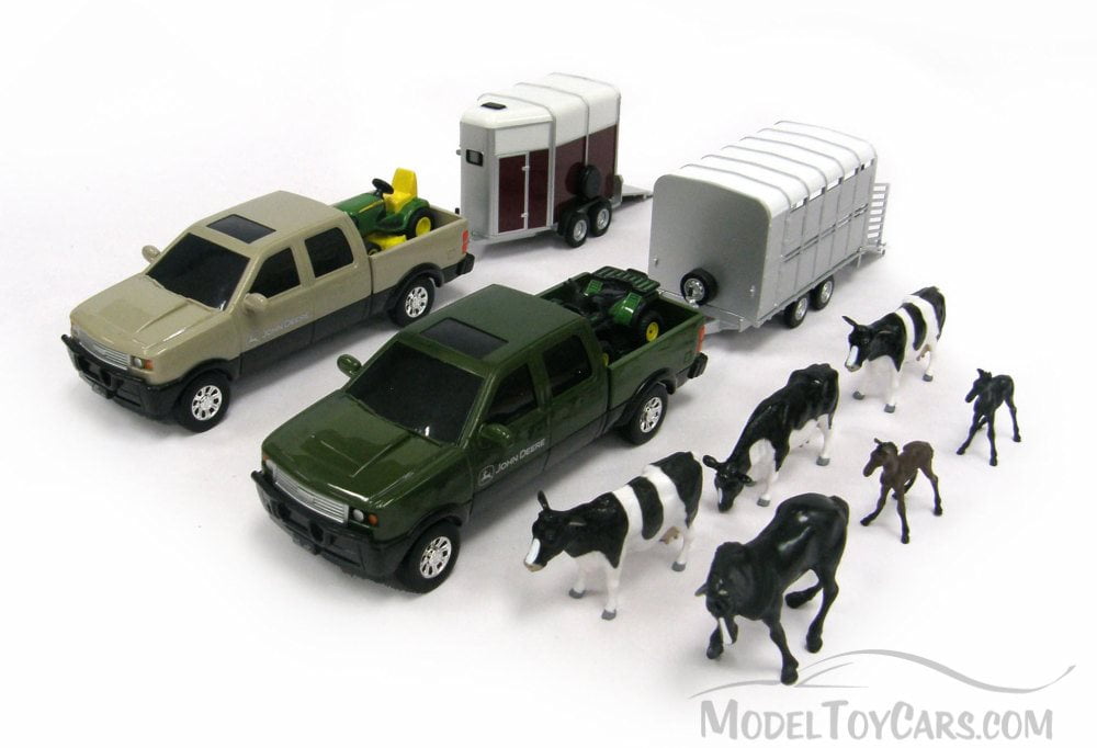 john deere toy truck horse trailer