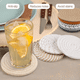thumbnail image 4 of 10 pzs Posavasos Para Cafe Mesa Tejido A Mano Belug, Beige solido, 4 of 5