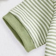 thumbnail image 4 of HCNTES Toddler Baby Boy Spring Summer Clothes Set Kid Outfits Short Sleeves T-Shirt Tops + Shorts Cute Outfits Set For Kids 2t 3t 4t 5t 6t 7t 8t 9t(L2-Green,6-12 Months), 4 of 8