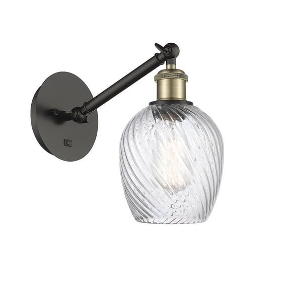 317-1W-BAB-G292-LED-Innovations Lighting-Caledonia - 1 Light Wall Sconce In Industrial Style-11.38 Inches Tall and 5.3 Inches Wide Black Antique Brass