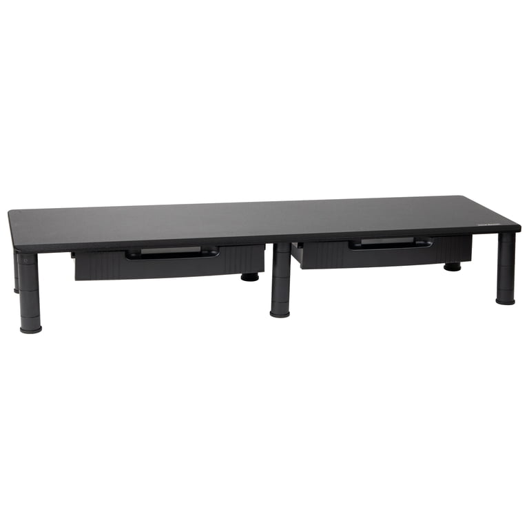 Large Dual Monitor Stand with Storage Drawers photo 4