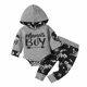 thumbnail image 2 of Herrnalise - Conjunto de mono de manga corta para bebé niño, otoño e invierno, con estampado de dinosaurios, manga larga, capucha y pantalones, 2 of 8