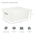 thumbnail image 4 of Simplify 3.74 gal Plastic Storage Boxes, White, 4 of 5