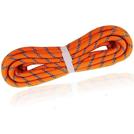 

NewDoar 8mm (5/16in) Accessory Cord Rope CE 21KN Double Braid Pre Cut for Outdoor Survival Mountaineering Prusik Hauling Dragginge(Orange 8mm 20FT)