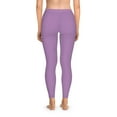 thumbnail image 2 of Orchid Purple Color Leggings Women Poly-Span Solid Color Print Purple Leggings 11, 2 of 8