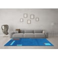 thumbnail image 3 of Ahgly Company Indoor Rectangle Abstract Light Blue Modern Area Rugs, 3' x 5', 3 of 4