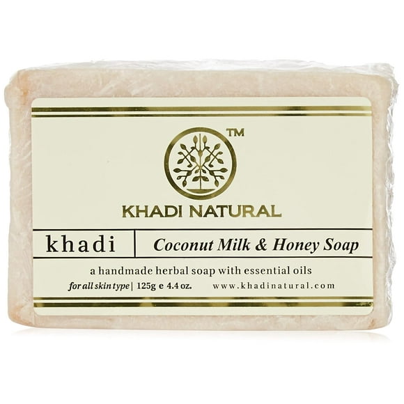 KHADI NATURAL Savon aux Herbes au Lait de Coco et au Miel, 125 g (Lot de 2)