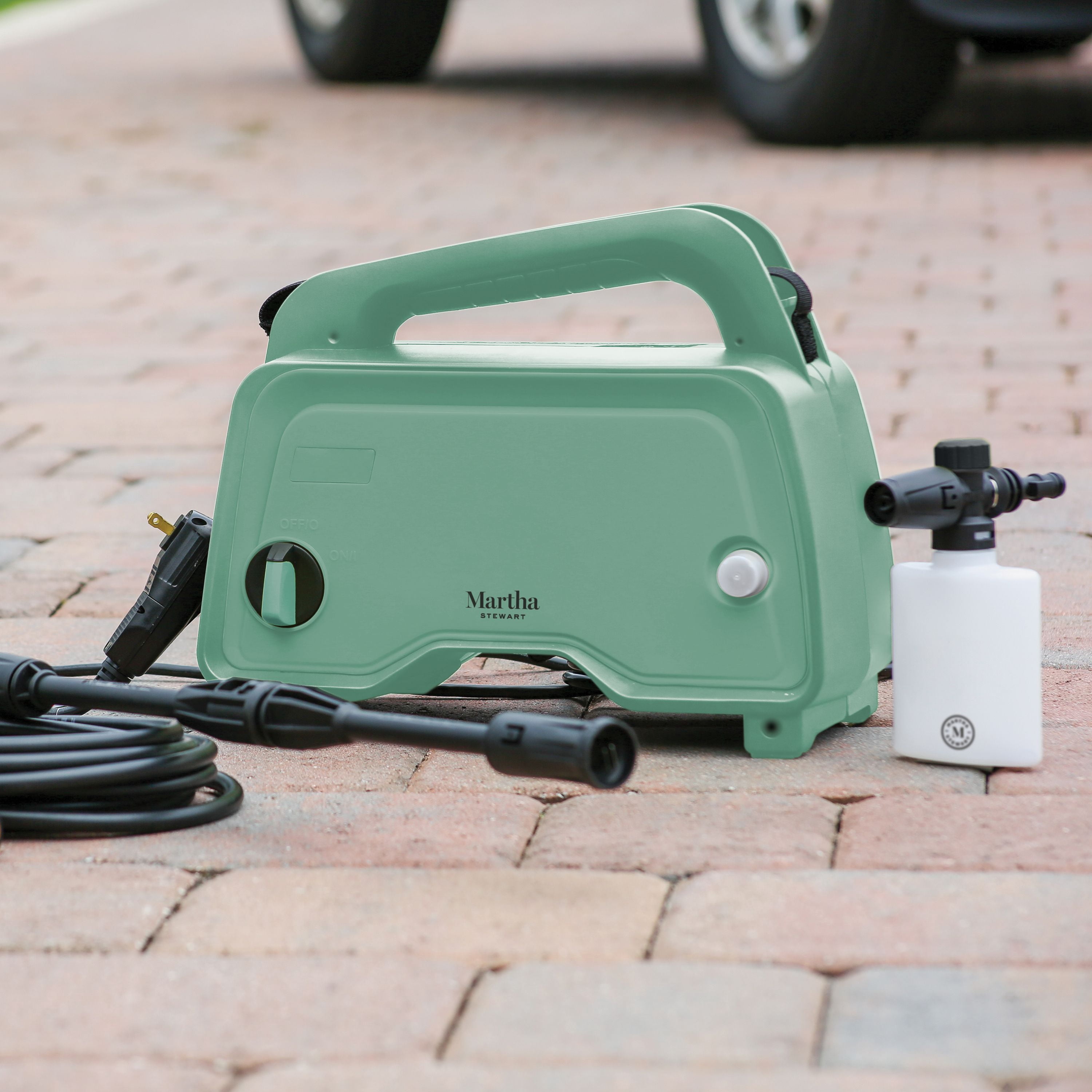 Martha Stewart MTS-1300PW-MGN Electric Pressure Washer with Adjustable Spray Wand, 11 Amp (Mint)