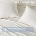 thumbnail image 5 of ZXNYH 4Pcs Bamboo Sheets Full 100% Organic Bamboo Cooling Sheets 240TC Bamboo Bed Sheets Soft Breathable with Sheet Straps 1 Flat Sheet, 1 Fitted Sheet, 2 Pillowcases Pink, 5 of 6