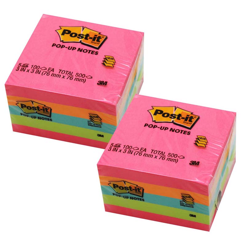 POSTIT (2 PK) POPUP NEON NOTES 3X3 Walmart Canada