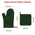 thumbnail image 2 of Naloa Green Bright Web with Spiders Oven Mitts and Pot Holders 4 pcs Set, Cooking Baking Grilling Kitchen Oven Glove for Cooking, 2 of 6