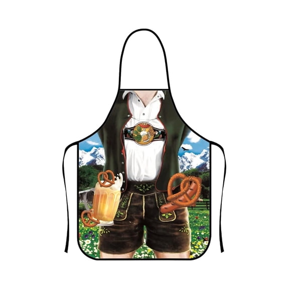 MOPOOR Creative Bavarian Apron Oktoberfest Bavarian Funny Apron Kitchen Cooking Grilling BBQ Baking Aprons for Men Women,Funny Novelty Apron-Hilarious Gag Gift 