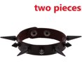 thumbnail image 1 of 2025Punk Bracelet Rock Hip-hop Performance Rivet Pointu Foncé Bracciale Non-mainstream Mode Outlet Bracciale Due pezzi, 1 of 1