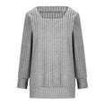 thumbnail image 5 of Plus Size Women's Long Sleeve Solid Color Shirt Loose Fit Casual Tunic Top Comfortable Back To School Wear, 5 of 7