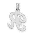 thumbnail image 4 of Diamond2Deal 14K White Gold Script Letter R Initial Pendant for Women (L- 0.66inch, W- 0.53inch), 4 of 6