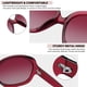 thumbnail image 4 of Gafas de sol Joopin Transparent Rose Red Oversized para mujer, 4 of 6
