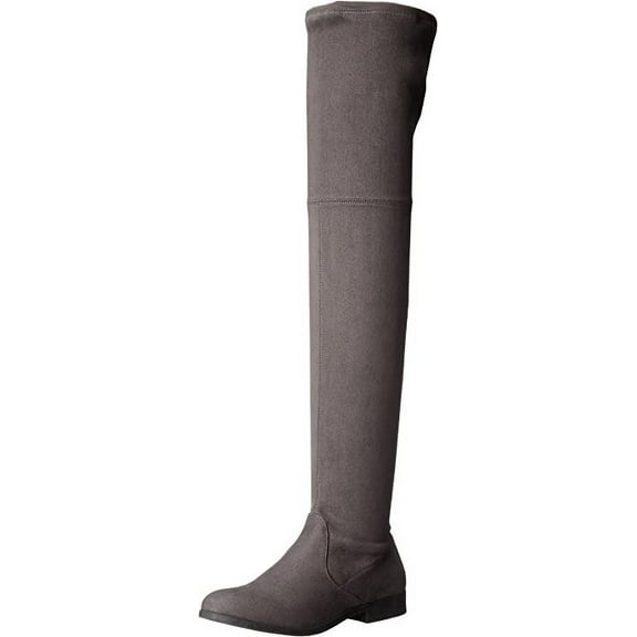 LFL by Lust For Life RADIKAL TAUPE Over-the-Knee Thigh High Flat Fitted Boots (6)