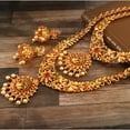 thumbnail image 4 of Kajaro Designs Jewels south indian gold plated necklace set with earrings and mangtika for women | bridal jewelry for weddings, 4 of 4