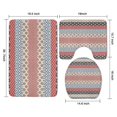 thumbnail image 3 of Multicolor Geometric Boho Pattern Bathroom Rugs Sets 3 Piece,Toilet Cover Set,Absorbent Non Slip Bathroom Mats Sets with U-Shaped Contour Rug Toilet Rug Set, 3 of 5
