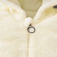 thumbnail image 3 of Infant Baby Fleece Jumpsuit Winter Warm Thick Plush Comfort Long Sleeve Rompers Animal Onesies Cute Hooded Newborn Clothes, White, 0 Months, 3 of 5