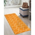 thumbnail image 4 of Unique Loom Trellis Frieze Collection Area Rug - Geometric (2' x 13' 1" Runner Orange/Ivory), 4 of 7
