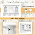 thumbnail image 6 of 47" Wall Mounted Bathroom Cabinet with Mirror, Cabinet with 3 Adjustable Shelves and 3 Open Compartments for Bathroom, Over The Toilet Space Saver Storage Cabinet with Glass Doors, 6 of 9
