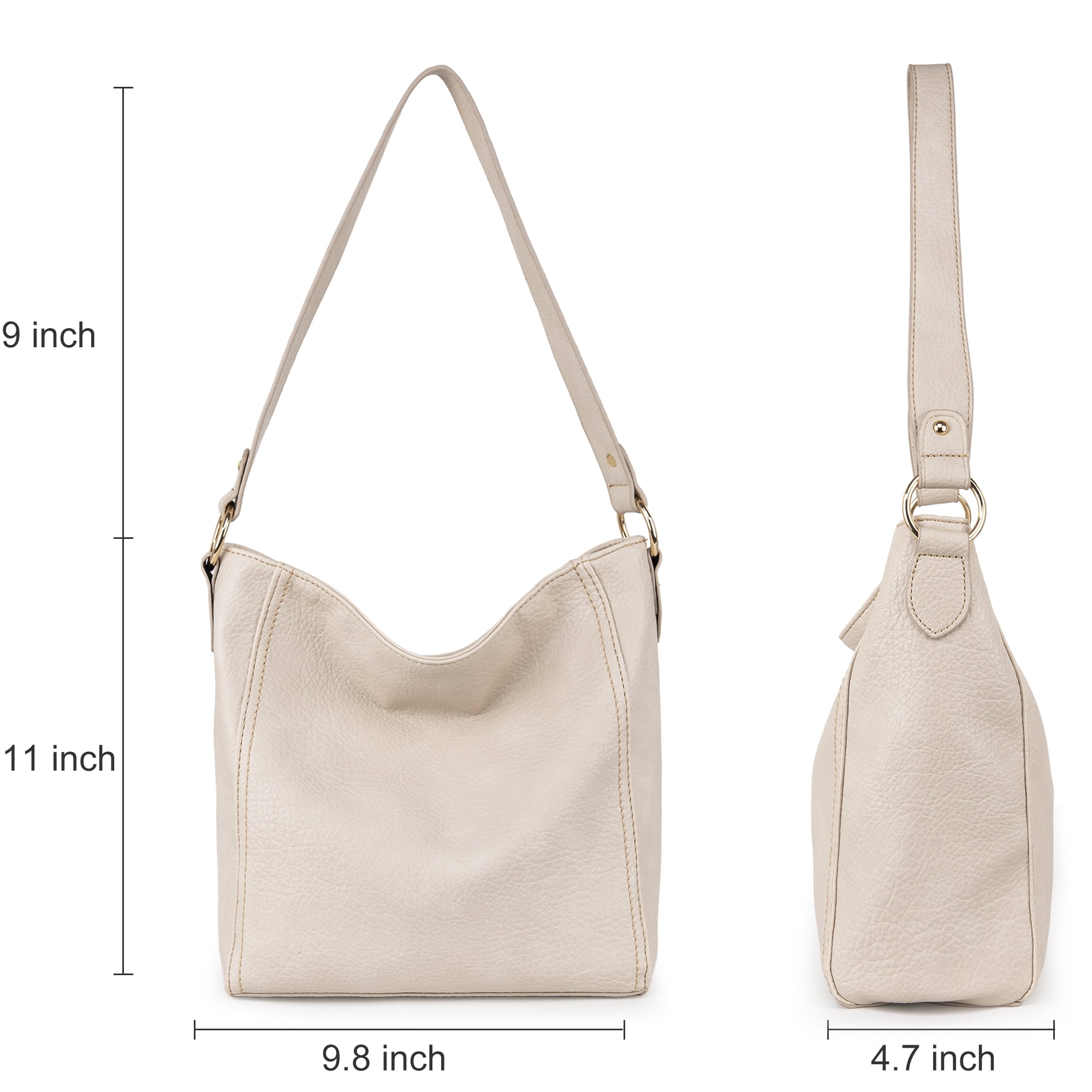 Montana West Hobo Bags for Women Vegan Leather Shoulder Purses and Handbags, Beige