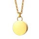 thumbnail image 1 of Collar de urna Salvador Titular de Ceniza para amigos Mascota Oro, 1 of 9