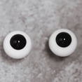 thumbnail image 2 of Ojos de muñeca BJD/SD/OB11, de vidrio termofusible cocido a mano, de color negro perlado, móviles, 2 of 2