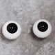 thumbnail image 2 of Ojos de muñeca BJD/SD/OB11, de vidrio termofusible cocido a mano, de color negro perlado, móviles, 2 of 2