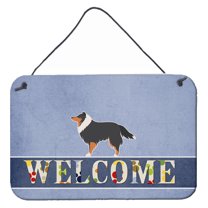 Caroline's Treasures BB5534DS812 Sheltie/Shetland Sheepdog Welcome Wall or Door Hanging Prints , 8x12, multicolor
