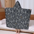 thumbnail image 5 of Spider Web Halloween Pattern Hooded Bath Towel，60"x35" for Ages 3 To 12 Kids, Quick Dry Lightweight Soft Microfiber Hood Beach Towel Cover Up for Kids, 5 of 7
