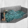 thumbnail image 6 of Saying Soft Flannel Fleece Throw Blanket, Best Friends Forever Message on Scribbled and Hatched Stars, Cozy Plush for Indoor and Outdoor Use, 70" x 90", Pale Green Dark Teal, by Ambesonne, 6 of 6