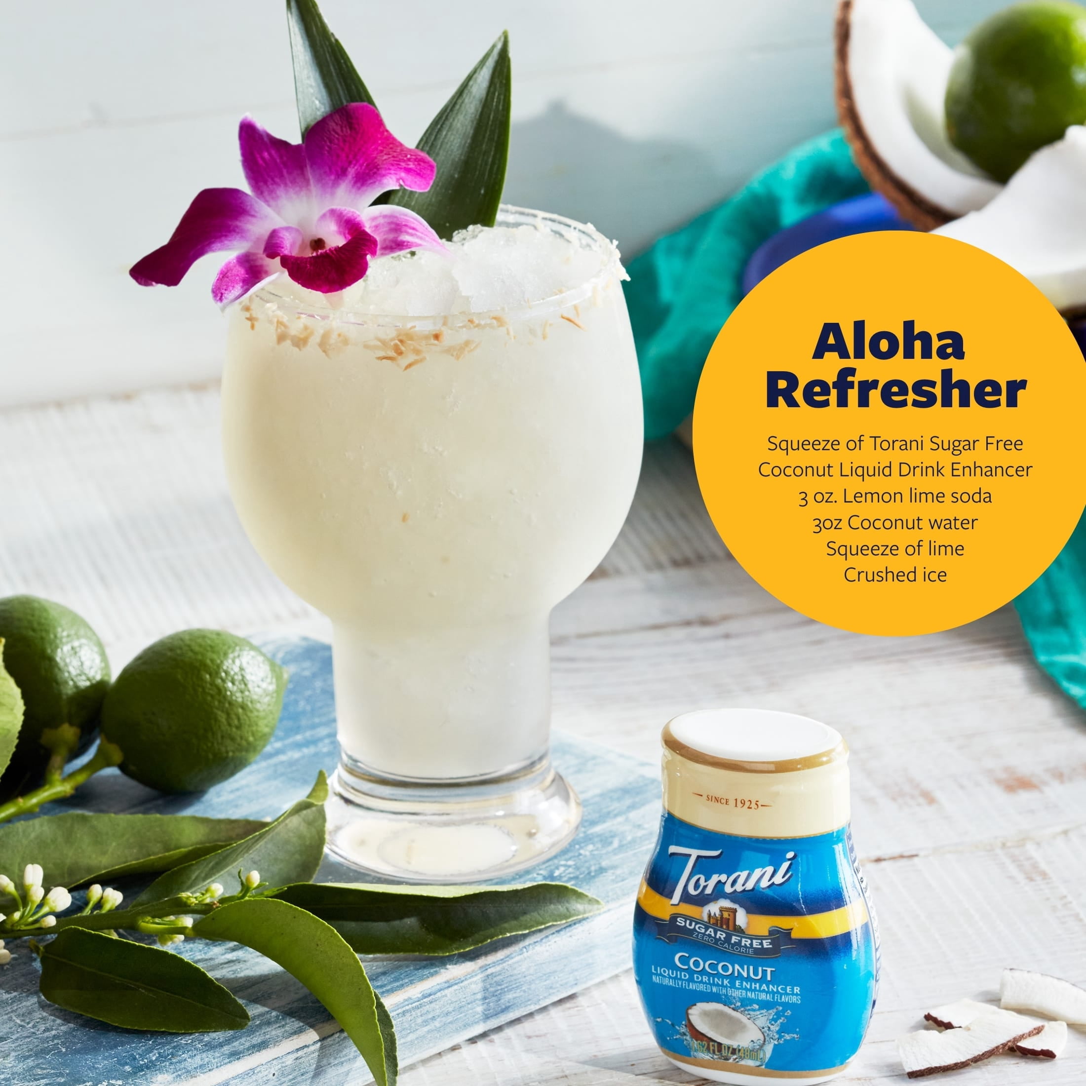 Torani Sugar Free Coconut Liquid Drink Enhancer, 1.62 fl oz