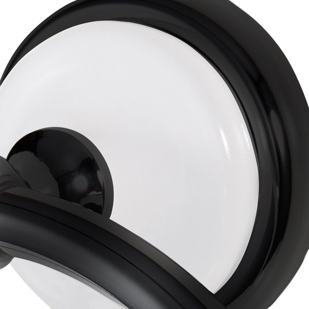 Design House Savannah 4-Piece Bathroom Hardware Accessory Kit, Matte Black/White