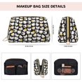 thumbnail image 2 of Abstract Cartoon Cute Cat Makeup Bag, Large Capacity Travel Cosmetic Bag for Women Girls- Travel Toiletry Bag Leather Portable Waterproof Makeup Case Organizer with Handle, 2 of 4
