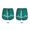thumbnail image 5 of Lsque ECG Wave Printed Women's Running Shorts with Liner Pockets,Elastic Quick Dry Workout Athletic Gym Yoga Shorts,Womens High Waist Shorts-Small, 5 of 9