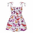 thumbnail image 2 of TAGOLD Summer Toddler Baby Girls Sleeveless Sling Dress Graphic Print Children's Clothing Purple 2.5-3 Years, 2 of 6