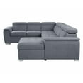 thumbnail image 3 of ACME Hanley Sleeper Sectional Sofa with Storage in Gray Fabric, 3 of 7