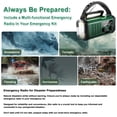 thumbnail image 2 of 10000mAh Emergency Radio Solar Hand Crank, NOAA AM FM Weather Radio with Phone Charger, Portable SOS Alarm, Flashlight & Reading Lamp for Hurricane, 2 of 9