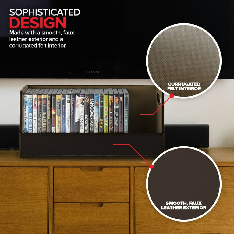Stock Your Home Stackable DVD Storage Organizer & Media Home Storage B