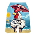 thumbnail image 5 of ZCFZJW Funny Chicken Print Beach Hawaiian Board Shorts for Men Big and Tall Regular Fit Casual Drawstring Elastic Quick Dry Swim Trunks with Pockets Multicolor#02 XXXXXL, 5 of 5