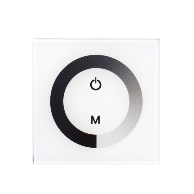 12-24V Panel de atenuación de control táctil Atenuador de tira de luz LED ajustable de brillo montado en la pared, blanco AweSitey HA000999-02B