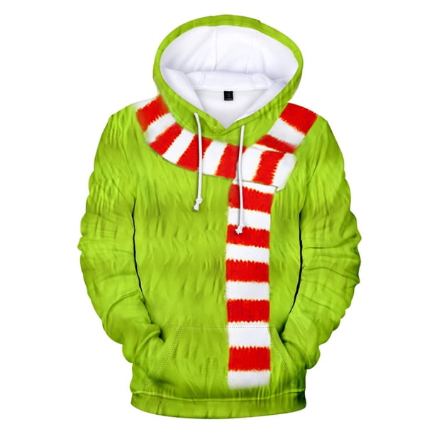 3D Green Grinch Hombres Mujeres Sudaderas Con Capucha Casual Streetwear De Manga Larga Niños Niñas Otoñotops Abrigos De Gran Tamañopangjing