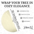 thumbnail image 4 of FabricLA White Faux Fur Tree Skirt Cut - 40 Inches with Rounded Edges (No Backing) for Holiday Decor, 4 of 9