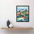 thumbnail image 2 of Italian Abstract Landscape Folk Art Art Print Framed Poster Wall Decor 12x16 inch, 2 of 5