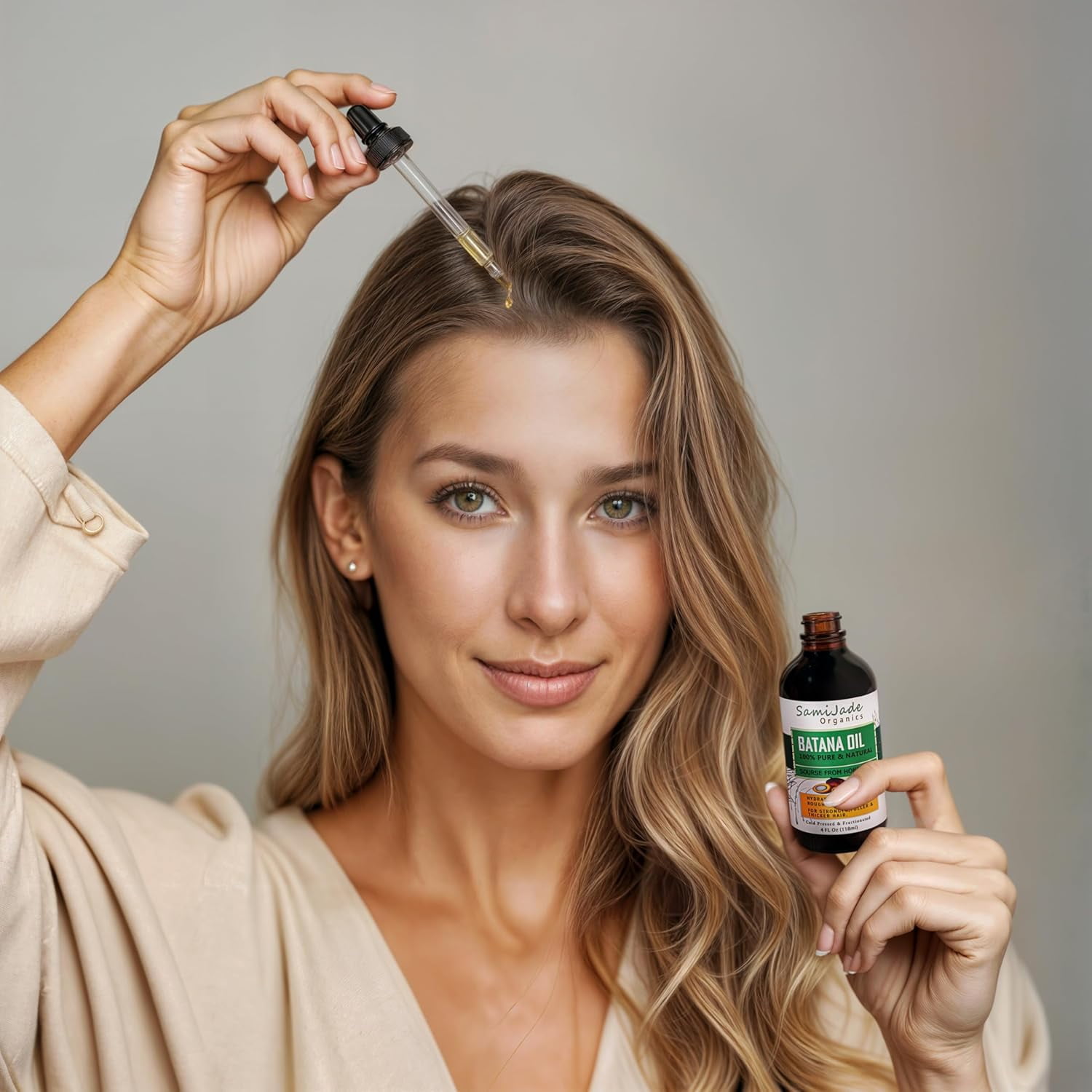 Samijade Organics Batana Oil for Hair Growth 100% Pure & Natural - For Thicker & Stronger Hair 4 FL OZ